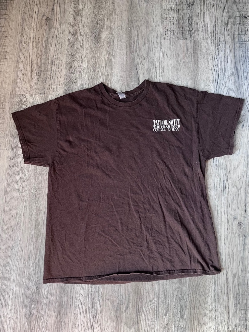 Taylor Swift Eras Tour "Local Crew" Shirt Brown size xl
